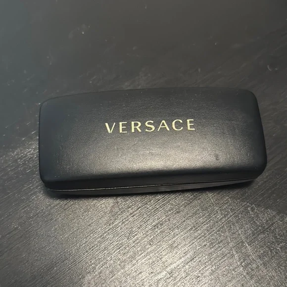 Versace Black and Gold Eyeglass Case Versace Black Gold Logo Hard Sunglasses Case | eBay main image 3